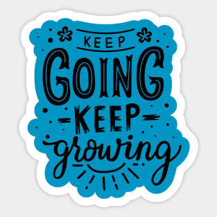 Keep Going black Sticker